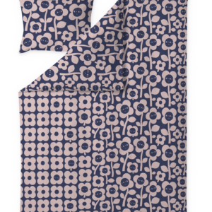 Finlayson Kukkariemu pussilakanasetti Tummansininen / Roosa