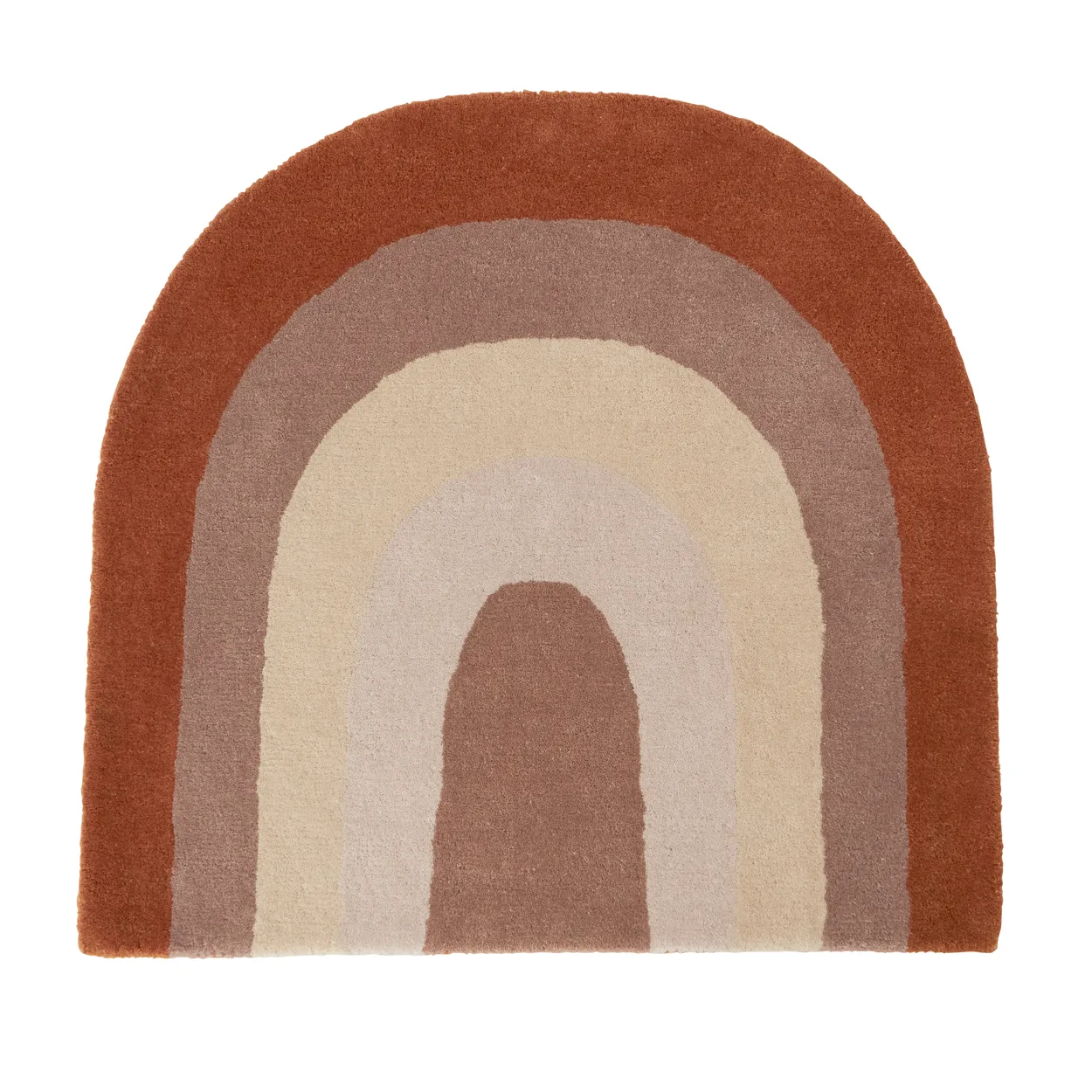 OYOY Rainbow lasten matto 88x90 cm Suklaa