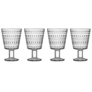 Iittala Kastehelmi jalallinen juomalasi 26 cl, 4pakkaus