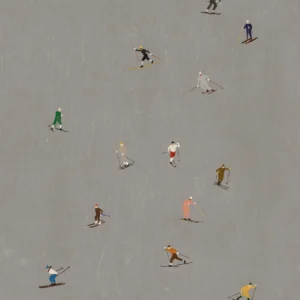 Fine Little Day Skiers juliste 40x50 cm Harmaa