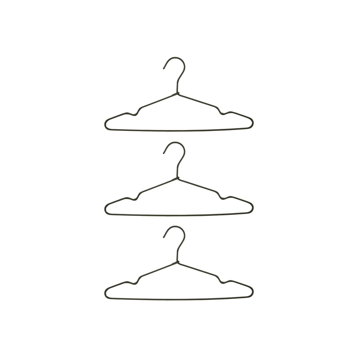 House Doctor Wire vaateripustin, 3-pakkaus Tummanharmaa