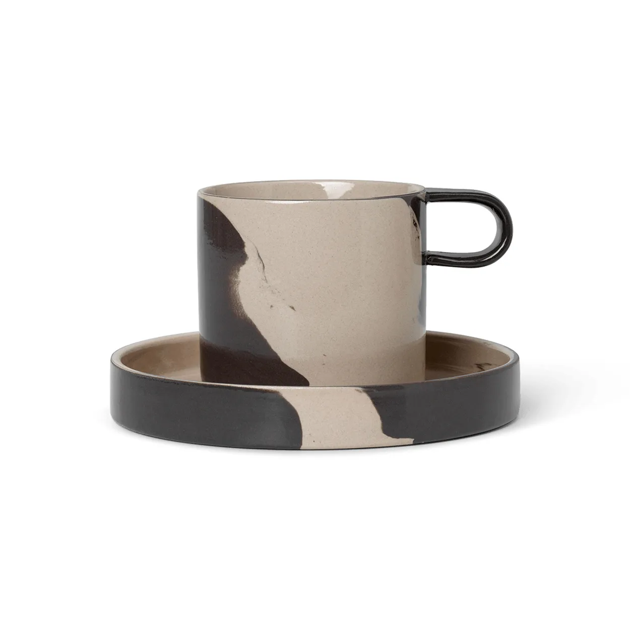 Ferm Living Inlay lautasellinen muki Sand-brown