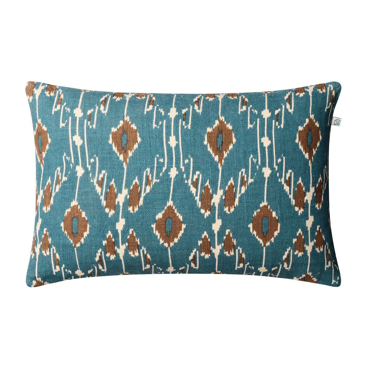 Chhatwal & Jonsson Ikat Goa -tyynynpäällinen 60x40 cm Heaven blue-taupe
