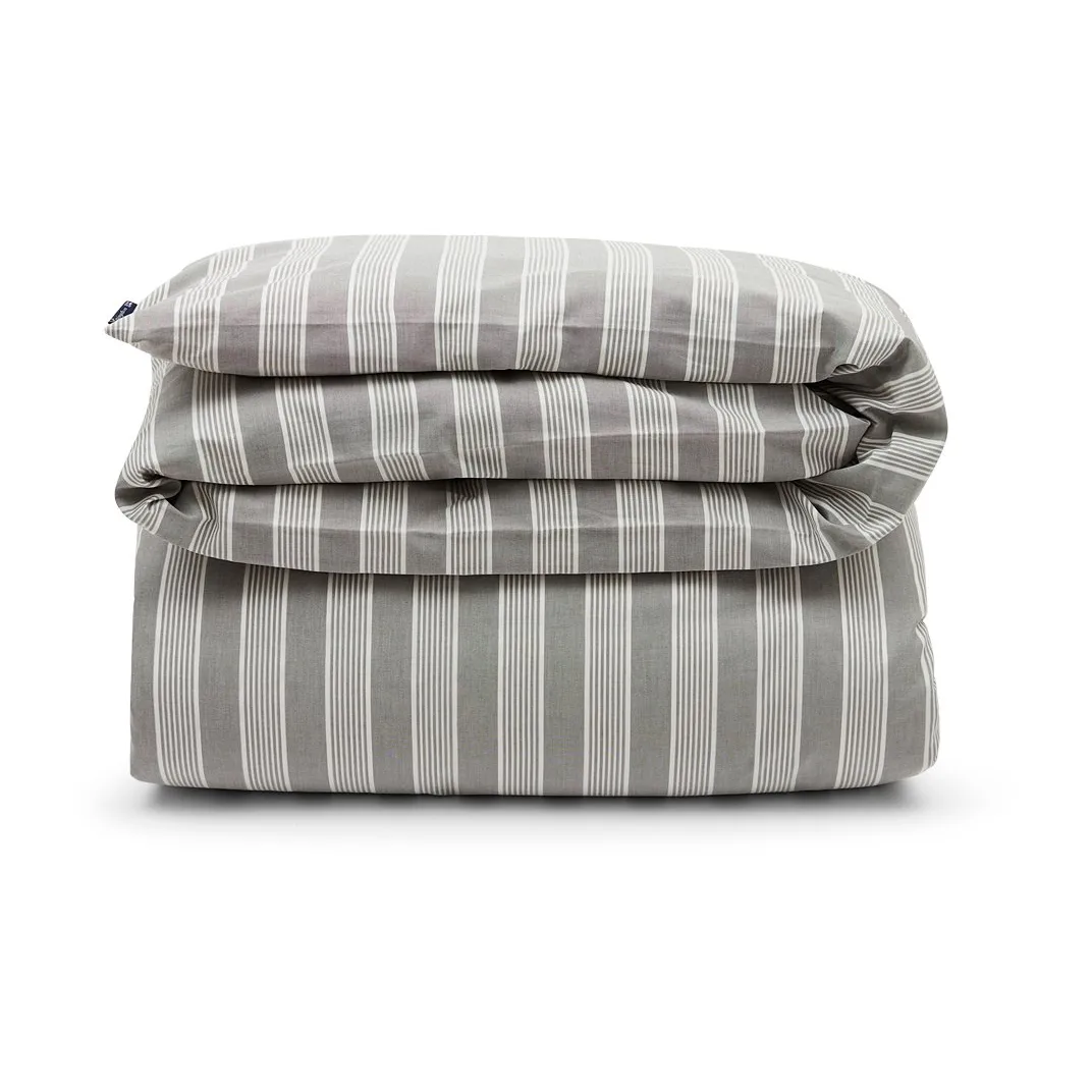 Lexington Striped Lyocell Cotton pussilakana 150x210 cm Gray-white