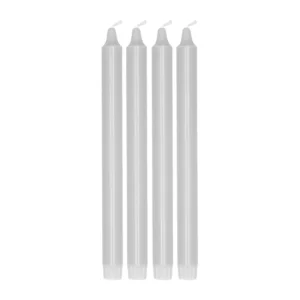 Scandi Essentials Ambiance kruununkynttilä 4-pakkaus 27 cm Icy Grey