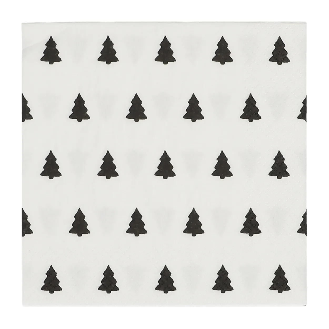 Scandi Essentials Linen trees -lautasliina 33 x 33 cm 20-pakkaus black-white