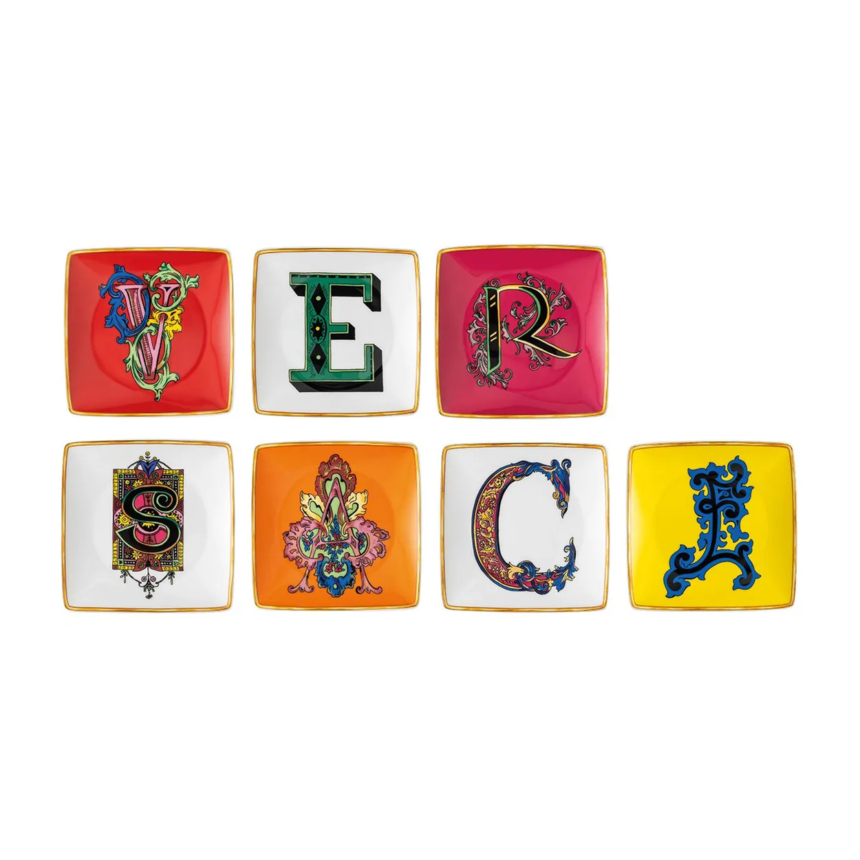 Versace Versace Holiday Alphabet -lautanen 12 cm 7-pakkaus Versace