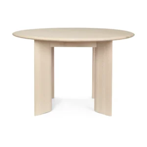 Ferm Living Bevel -ruokapöytä Ø117 cm Valkoöljytty pyökki