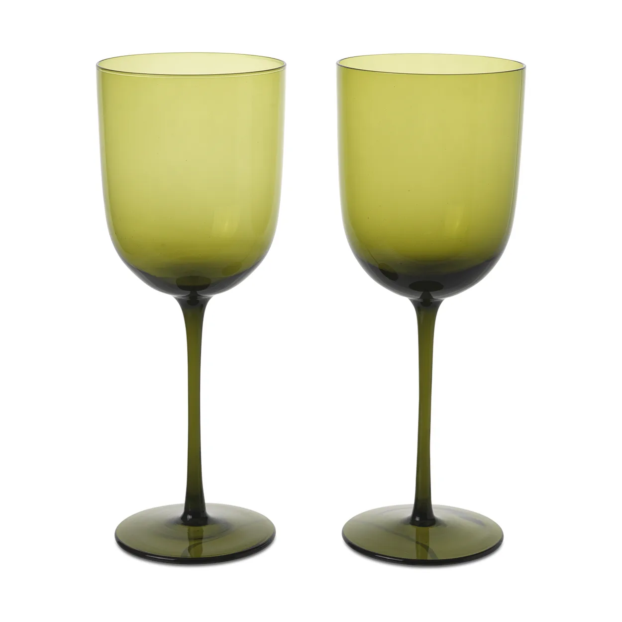 Ferm Living Host punaviinilasi 36 cl 2-pakkaus Sammalvihreä