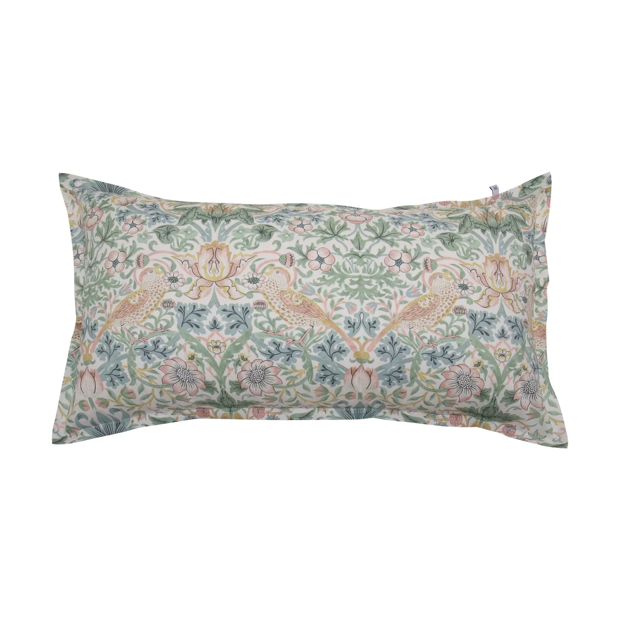 Mille Notti Morris & Co. Strawberry Thief Tyynyliina Vihreä, 50x90 cm