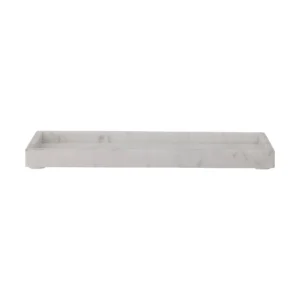 Bloomingville Majsa koristetarjotin 18x38 cm White marble