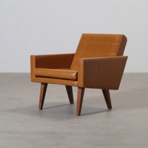 Vintage kerninojatuoli 1960-luku ruskea