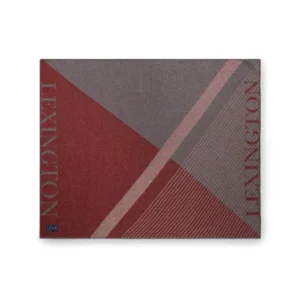 Lexington Graphic Logo viltti Kierrätetty villa 130x170 cm Punainen-harmaa