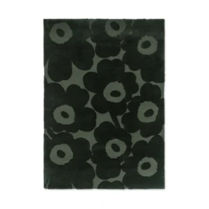 Marimekko Unikko villamatto Dark Green, 170x240 cm