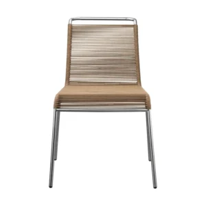 FDB Møbler M20 Teglgård Cord Chair tuoli Brown mixed-stainless steel