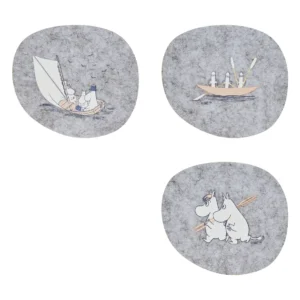 Muurla Moomin lasinaluset 9,5x11 cm 4 kpl Sailors