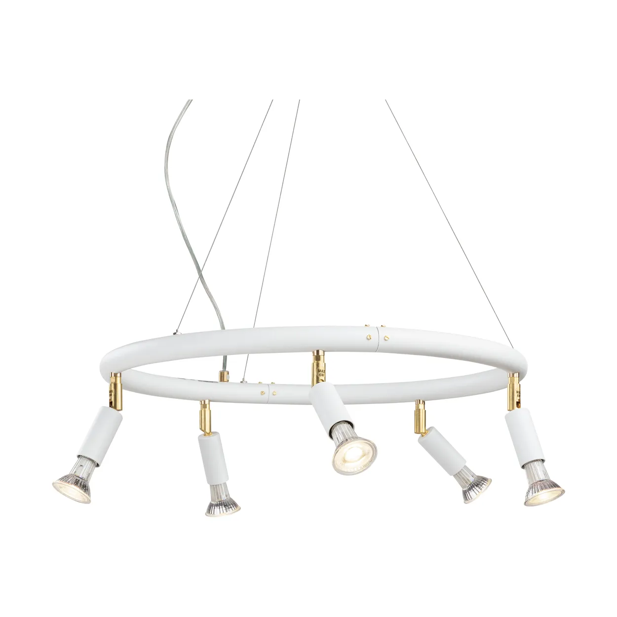 Örsjö Belysning Star pyöreä 5 kohdevalaisin Ø60 cm Valkoinen teräs