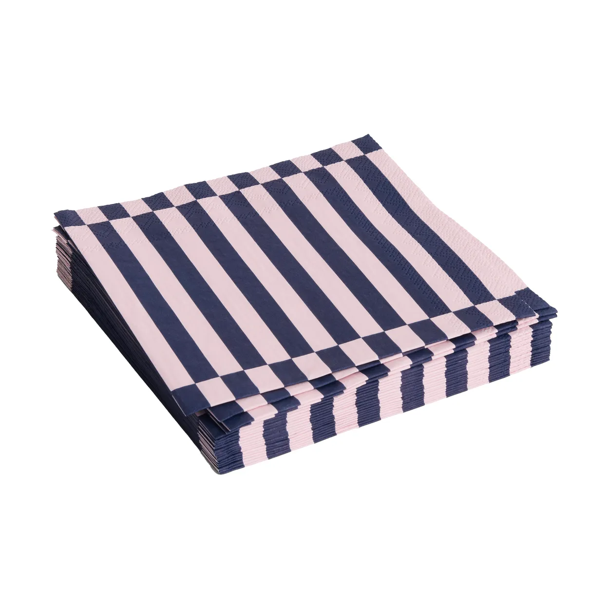 HAY Pattern Dinner Stripe servietti 40x40 cm 20-pakkaus Light pink-dark blue pillar