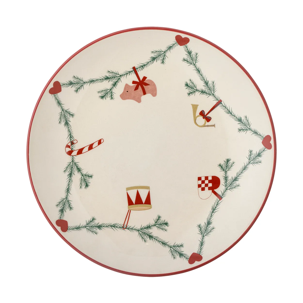 Bloomingville Yule lautanen Ø25,5 cm Valkoinen