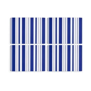 Spode Steccato pöytätabletit 30x40 cm 4 kpl Sinivalkoinen