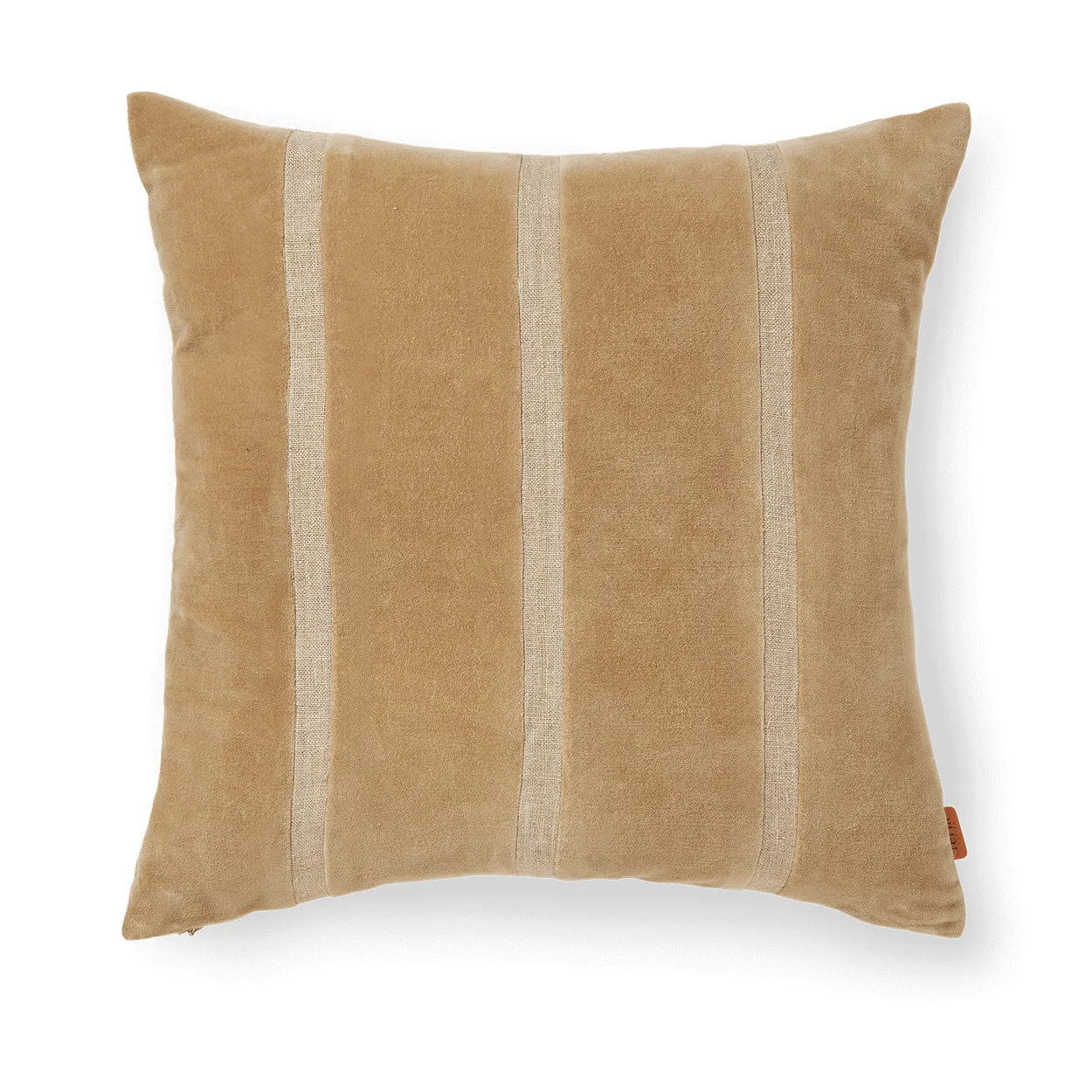 Ferm Living Senti Stripe tyyny 50x50 cm Dark sand-linen