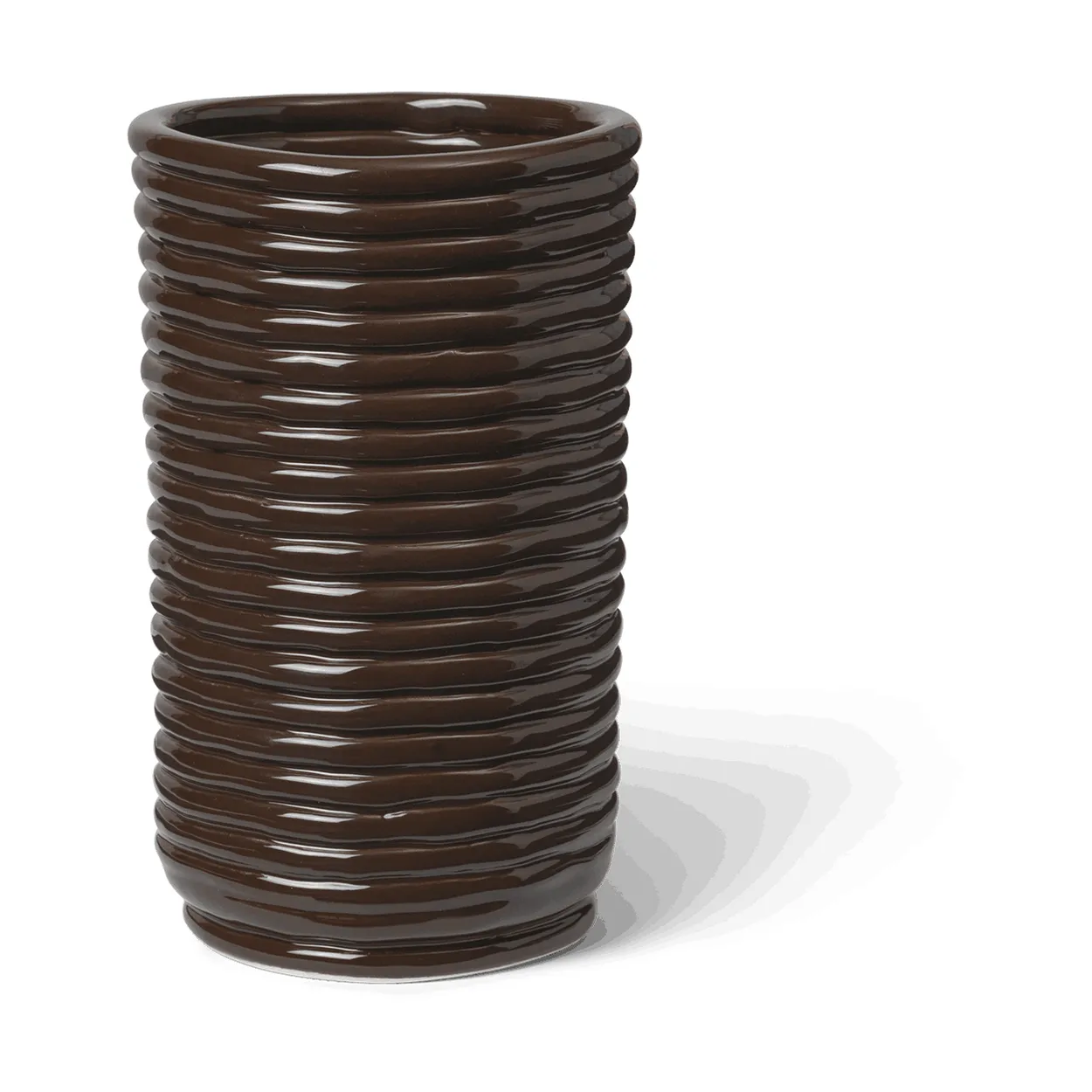 Ferm Living Corduroy maljakko 21 cm Carob Brown