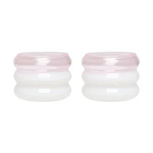 Design Letters Bubble kynttilälyhty Ø5,6 cm 2-pakkaus Milky white-pink