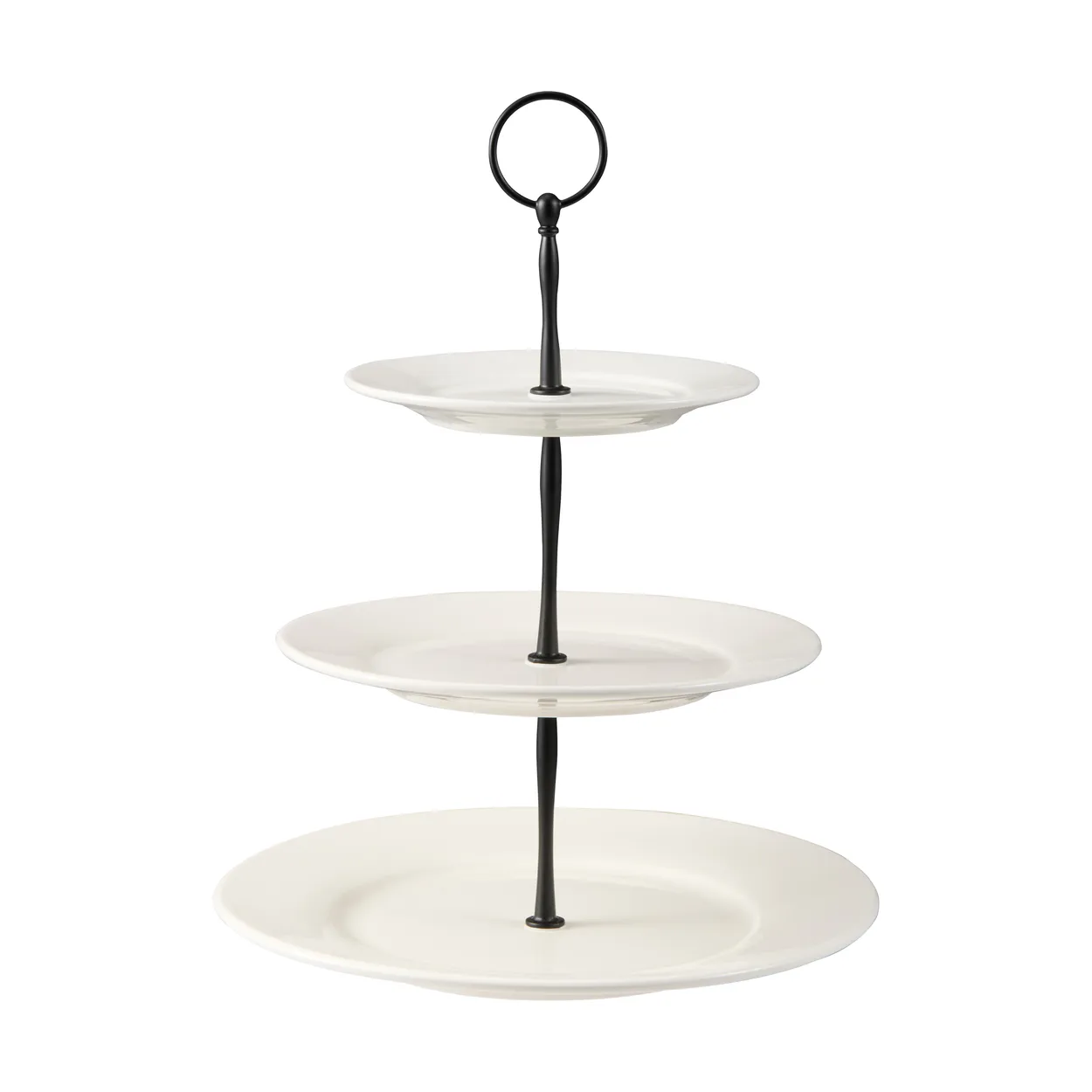 Dorre Kafi kakkuvati 3 kerroksinen posliini Valkoinen