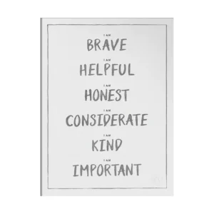 Kunskapstavlan® I am juliste 30x40 cm Tummanharmaa