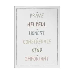 Kunskapstavlan® I am juliste 30x40 cm Dusty pastel