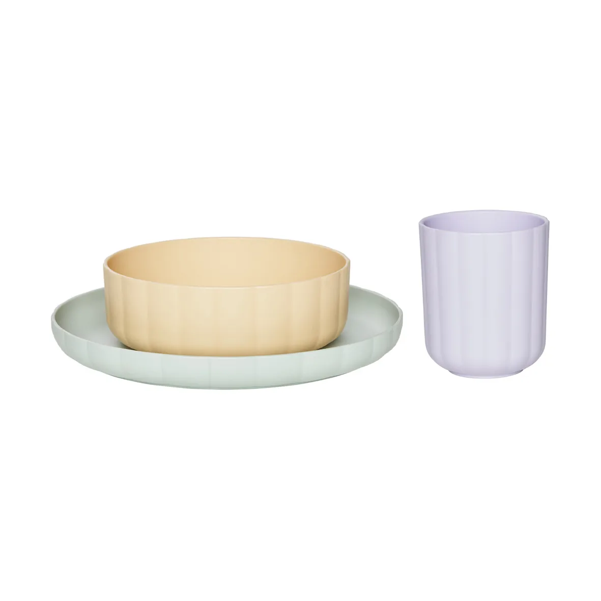 OYOY Pullo servissetti 3 osaa Pale mint-vanilla-lavender