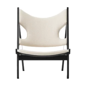 Audo Copenhagen Knitting loungenojatuoli Barnum Bouclé 24-musta