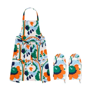 Marimekko Karuselli tekstiilisetti 3 osaa Whiteorangeblueemerald