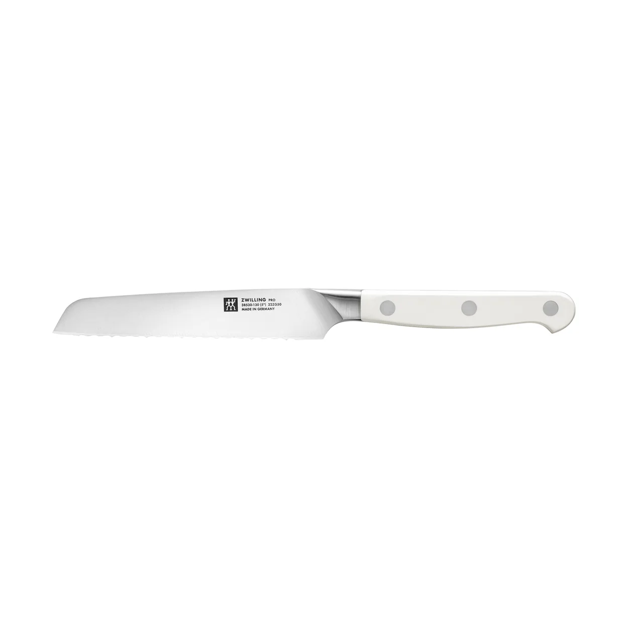 Zwilling Zwilling pro le blanc sahalaitainen yleisveitsi 13 cm Valkoinen-ruostumaton teräs