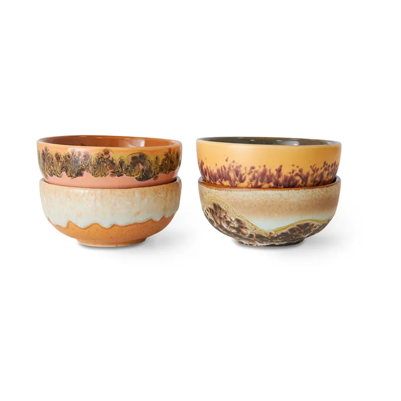 HKliving 70's pieni kulho 4-pakkaus Marine