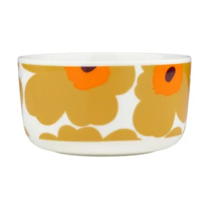 Marimekko Unikko kulho 5 dl Whitecaramelwarm orange