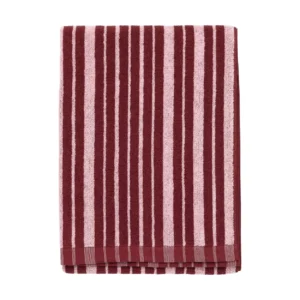 Marimekko Raide kylpypyyhe 70x150 cm Burgundi pinkki