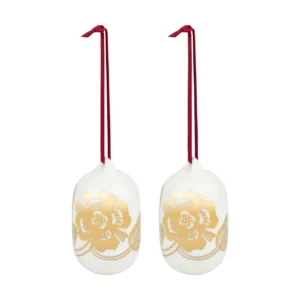 Marimekko Tiara joulupallot 2025 6x9 cm kulta