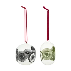 Marimekko Siirtolapuutarha joulupallot 2025 2 osaa