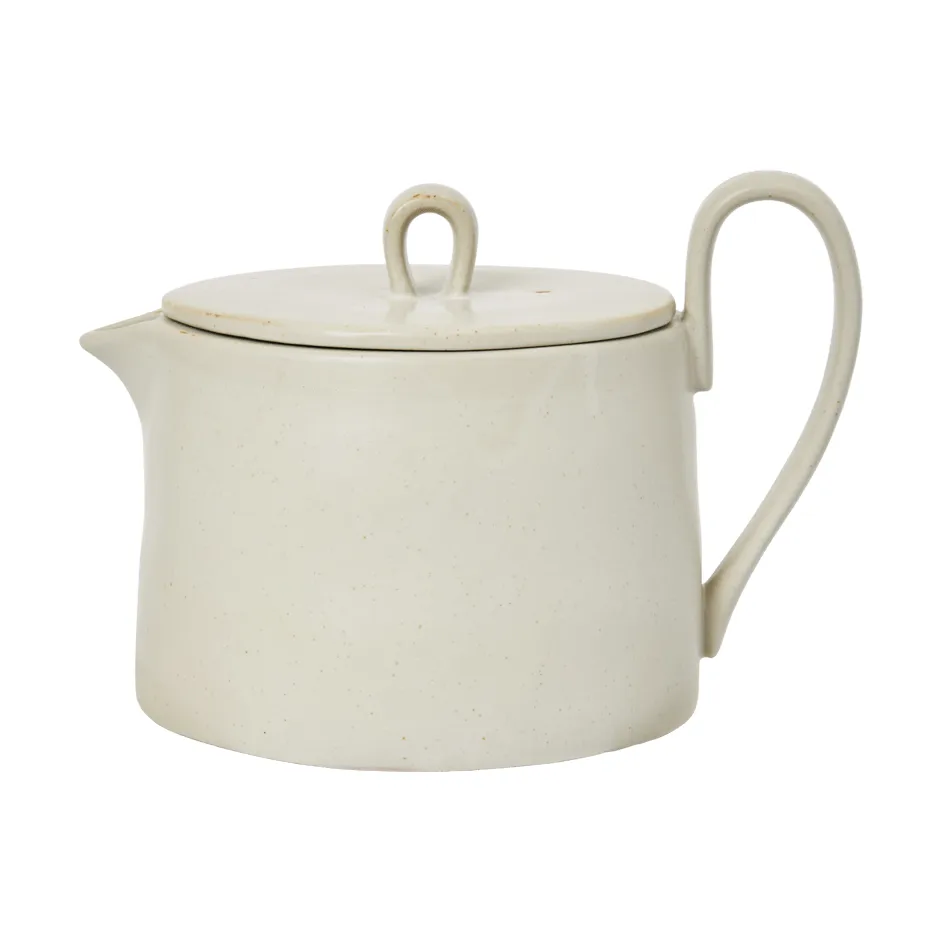 Ferm Living Flow teekannu 1,5 l Off-white speckle