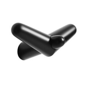 WOUD Tail Wing vaatekoukku musta