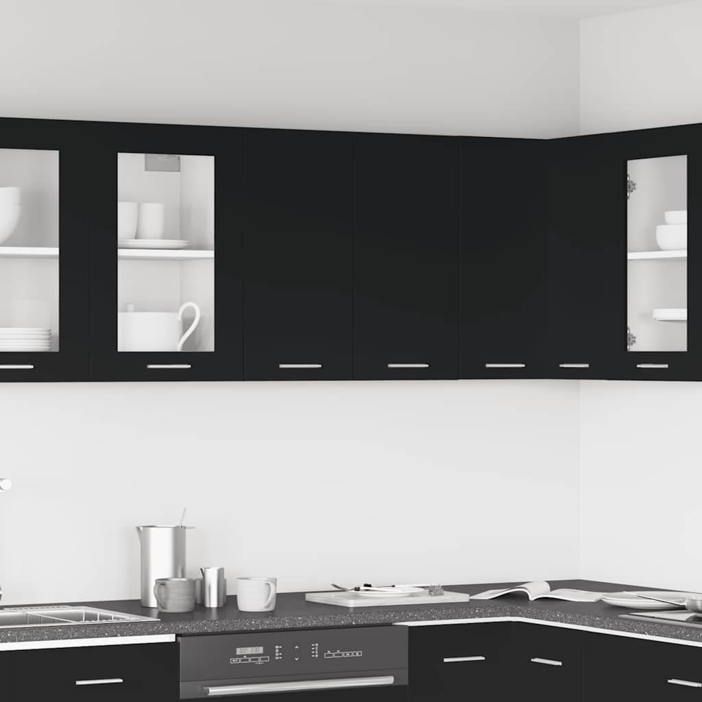 vidaXL Riippukaappi "Lyon" musta 60x31x60 cm tekninen puu