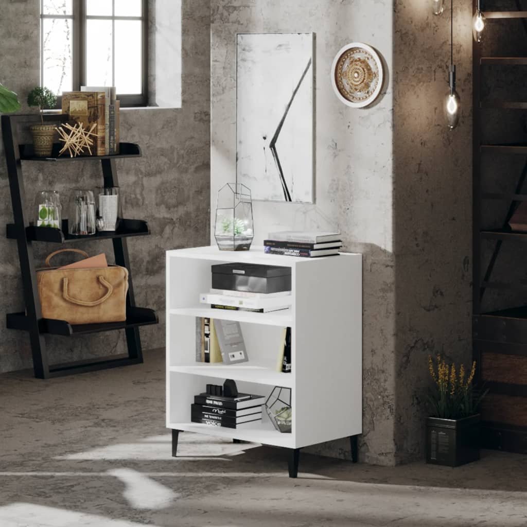 vidaXL Senkki valkoinen 57x35x70 cm lastulevy