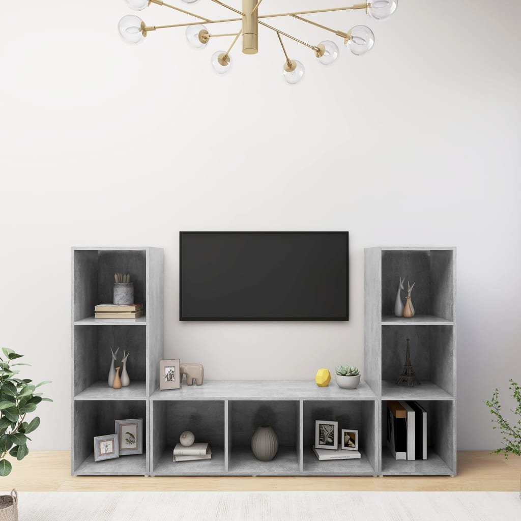 vidaXL | TV-kaappi | 3 pcs 37 x 35 x 107.5 cm