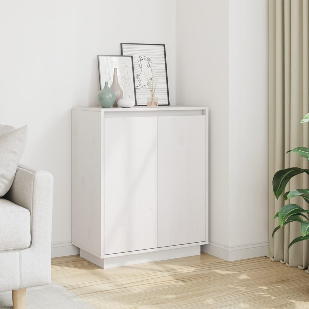 vidaXL Senkki valkoinen 60x34x75 cm täysi mänty