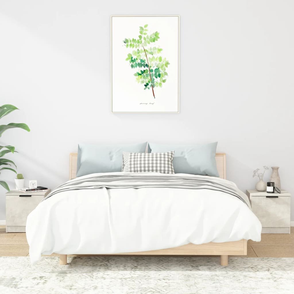 vidaXL Yöpöydät 2 kpl betoninharmaa 40x39x40 cm