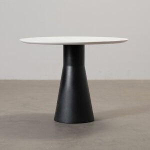 Andreu World Reverse pöytä ø 100 cm mustavalkoinen