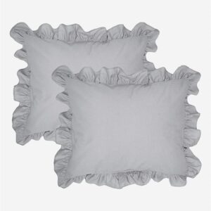 Tyynyliina röyhelöllä 50x60 cm Orgaaninen puuvilla 2 kpl/pakkaus