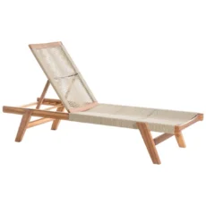 Lepotuoli Prossedi Beige/vaalea puu - Beige/vaalea puu