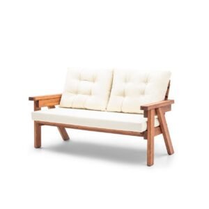 Puutarha Kolmen istuttava Sohva Zaron Kermanvärinen / Pähkinäpuu - Kermanvärinen / Pähkinäpuu